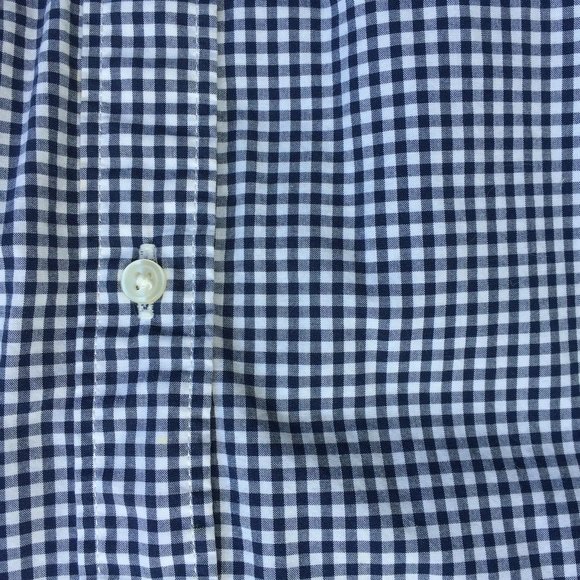 Uniqlo Navy Gingham Dress Shirt - Picture 3 of 9